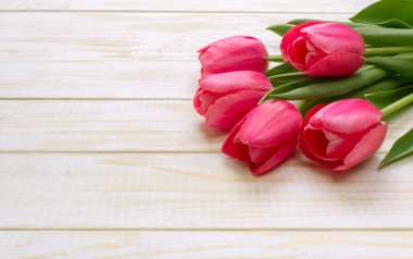 metin için boş alan ile Lale buketi