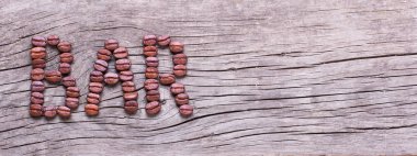 Kahve çekirdekleri çubuğundan Word