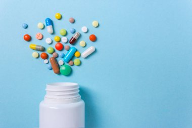 Çeşitli ilaç tıp hap, Tablet ve kapsüller ve