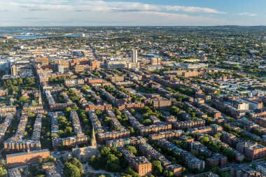 Boston şehir havadan görünümü, ABD