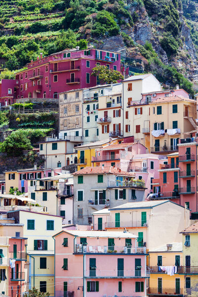 Colorful houses on a rock, Italy