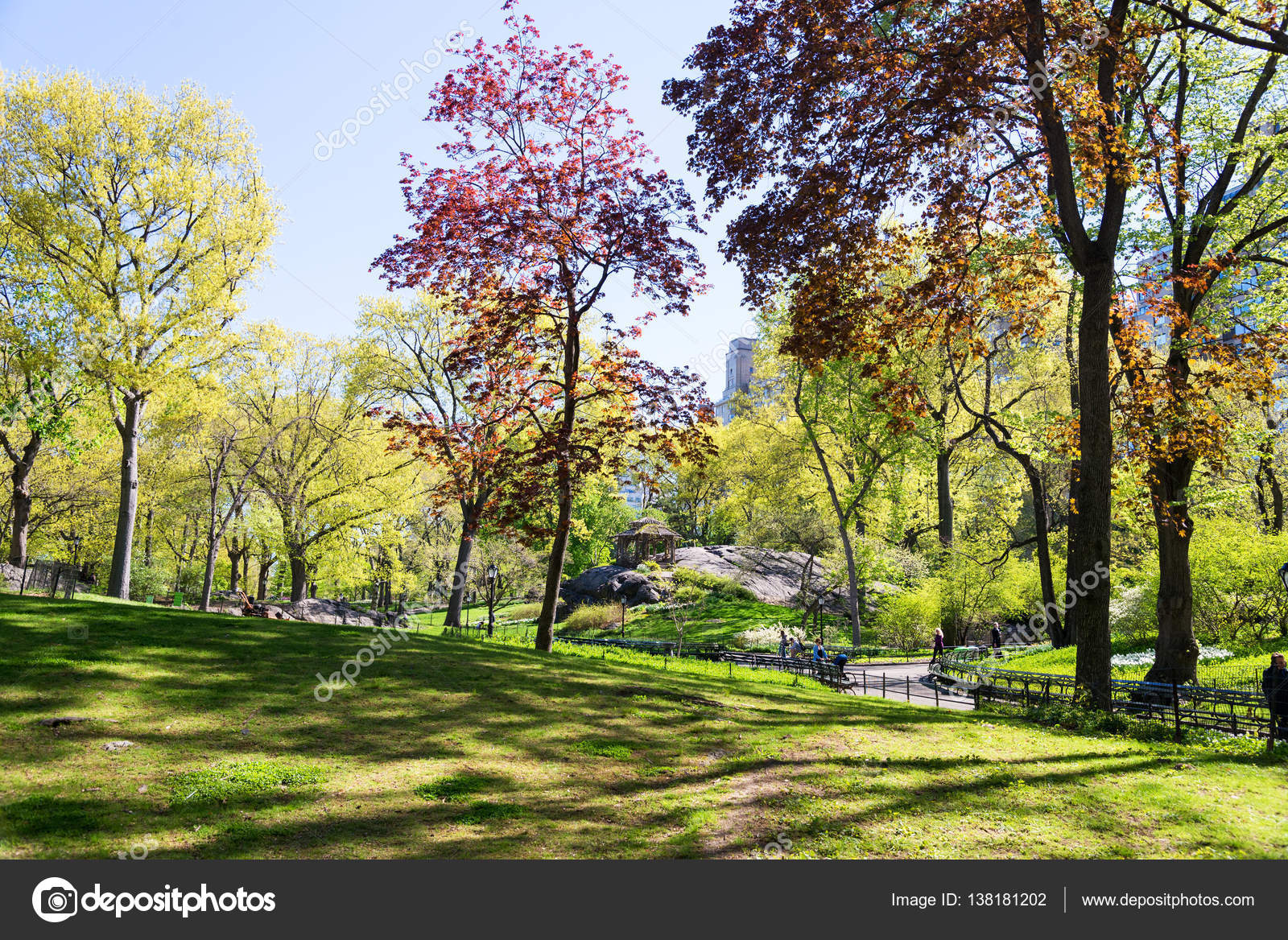 Paisaje primaveral en el Parque Central, Nueva York, Estados Unidos