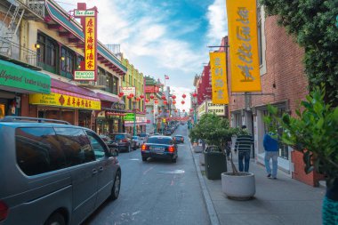 San Francisco, ABD - 4 Mayıs 2014: San Francisco Chinatown bölgesinde