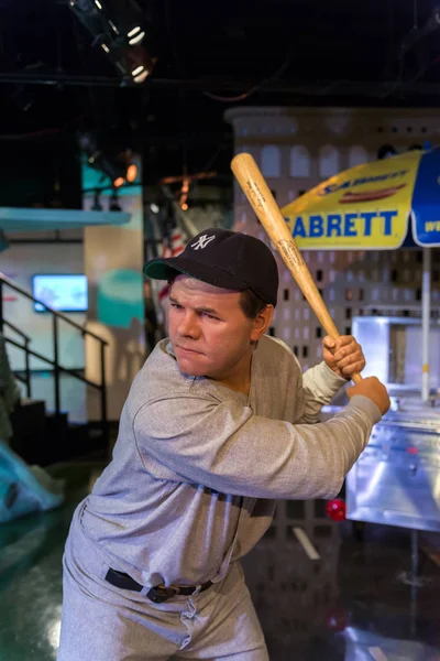 New York, Amerika Birleşik Devletleri - 27 Eylül 2013: Madame Tussauds balmumu müzesine yeni Yor, Babe Ruth balmumu rakam — Stok fotoğraf