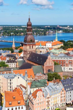 Old Town, Riga, Letonya Hava görünümünü