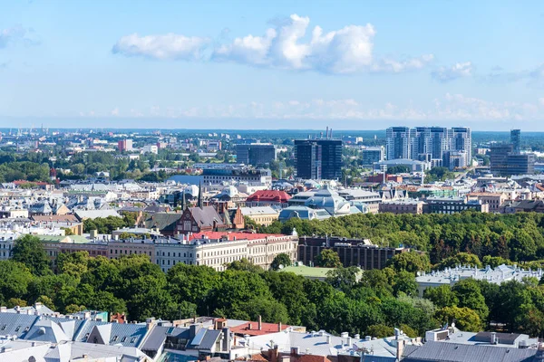 Riga, Letonya 'nın hava görüntüsü — Stok fotoğraf