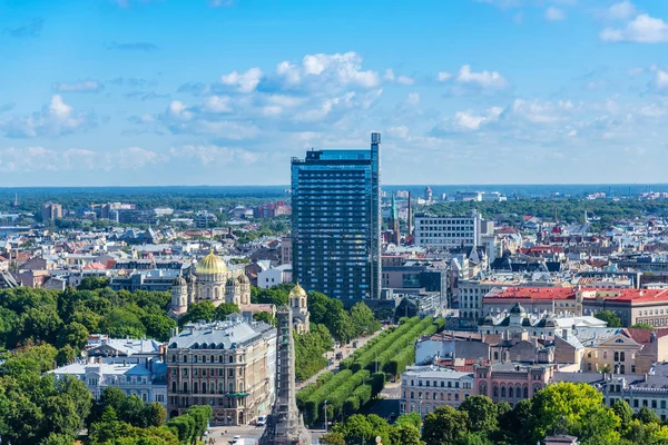 Riga, Letonya 'nın hava görüntüsü — Stok fotoğraf