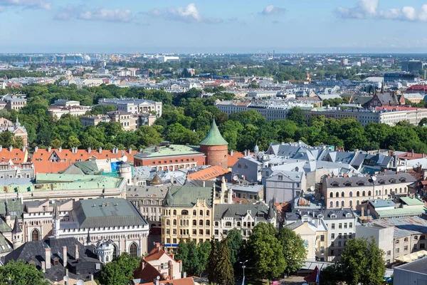 Riga, Letonya 'nın hava görüntüsü — Stok fotoğraf