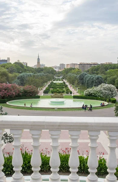San Sebastian avenue ve Parque Grande pınarlarına panoramik görünüm