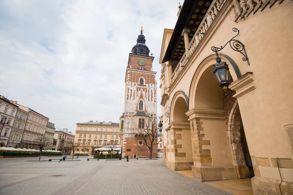 Cracovie Pologne Town Hall Tower Centre Historique Pologne Une Vieille — Photo