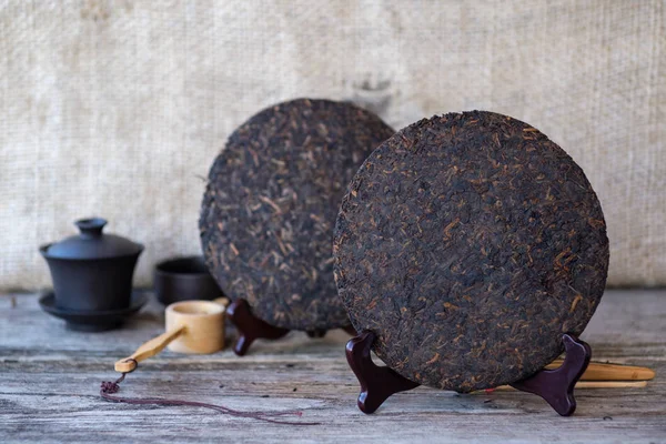 Çin Puer çay küçük gözleme şeklinde