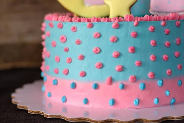 Дитячий торт в стилі піжами вечірка — стокове фото