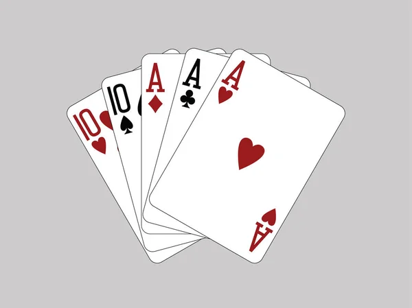 Jogando cartas - Full House — Vetor de Stock