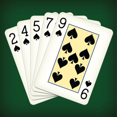 Floş maça - iskambil kartları vektör çizim