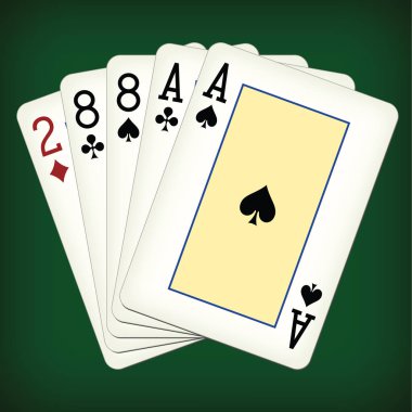 Kartları vektör çizim oynarken el - ölü insan