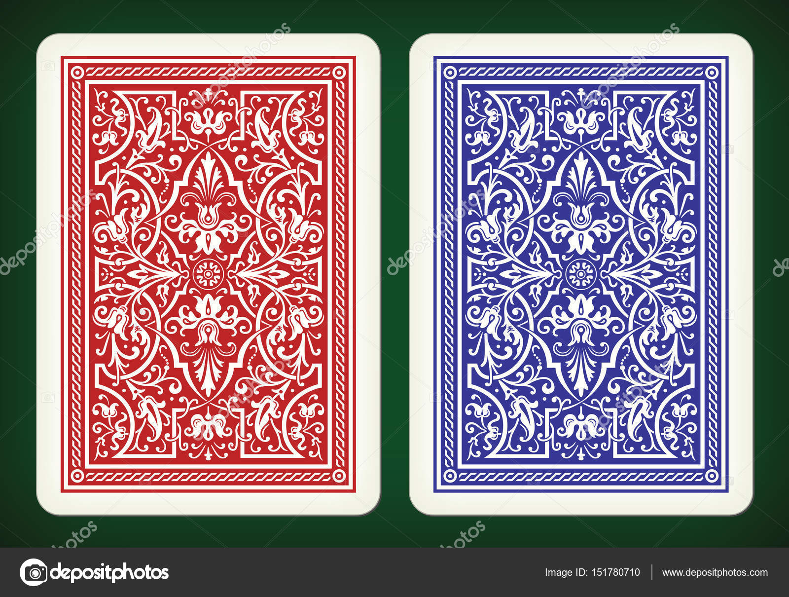 Back Side Design Playing Cards Vector Illustration Vector Image By C Zaremsky Gmail Com Vector Stock