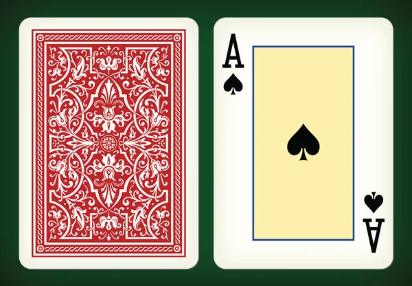 黑桃 a-玩卡片矢量图 — 图库矢量图片