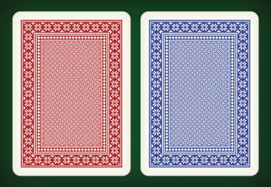 Arka taraf tasarım - iskambil illüstrasyon vektör