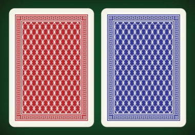 Arka taraf tasarım - iskambil illüstrasyon vektör