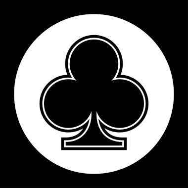 Club simge siyah beyaz vektör çizim