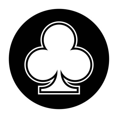 Club simge siyah beyaz vektör çizim