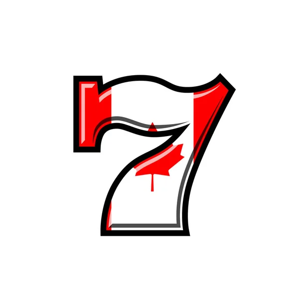 Κουλοχέρης καναδική σημαία διανυσματικά εικονογράφηση — Διανυσματικό Αρχείο
