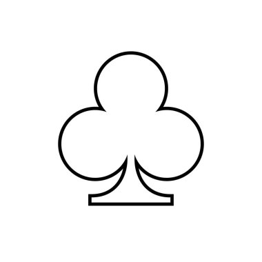 Club simge siyah beyaz vektör çizim