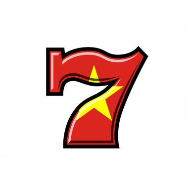 Slot makinesidir Vietnam bayrağı illüstrasyon vektör
