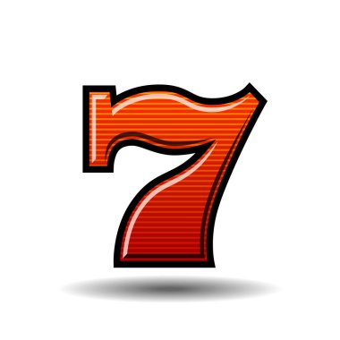 Slot makinesidir yedi renk vektör çizim çizgili