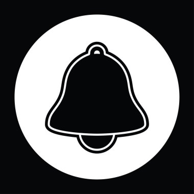 Bell siyah beyaz vektör çizim