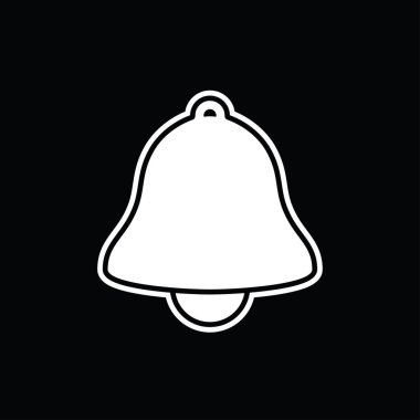 Bell siyah beyaz vektör çizim