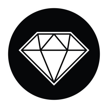 Elmas siyah beyaz vektör çizim