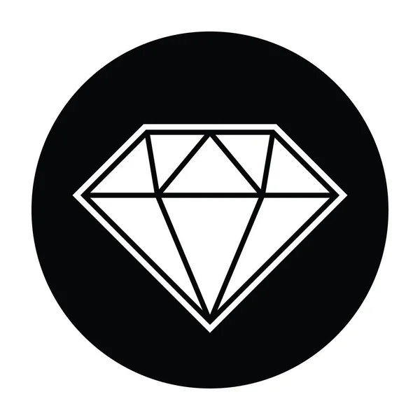 Ilustracja wektorowa biało-czarny diament — Wektor stockowy