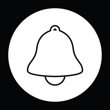 Bell siyah beyaz vektör çizim