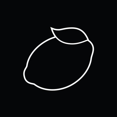 Limon siyah beyaz vektör çizim