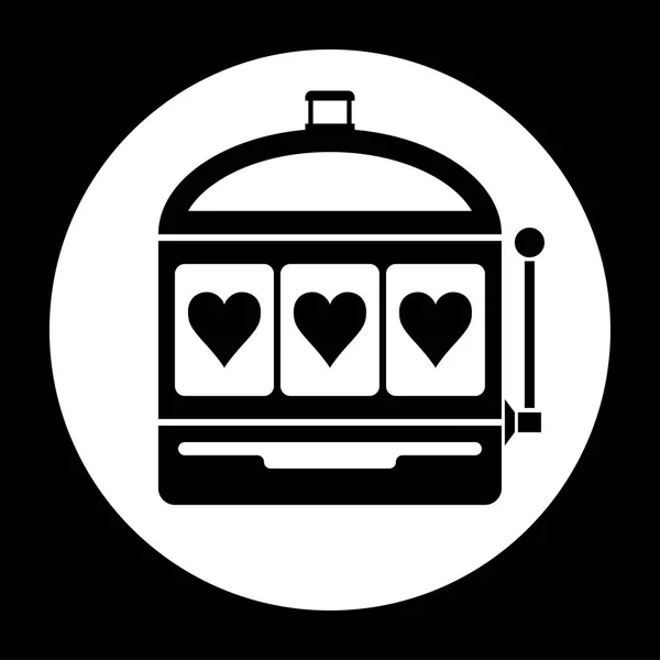 Serce automat ikona ilustracja wektora czarno-białe — Wektor stockowy