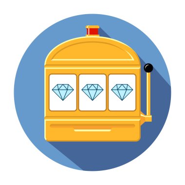 Elmas slot makinesidir simge vektör çizim