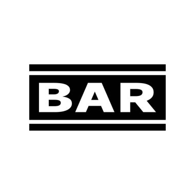 Bar siyah beyaz vektör çizim