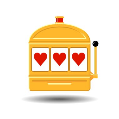 Kalp slot makinesidir simge vektör çizim
