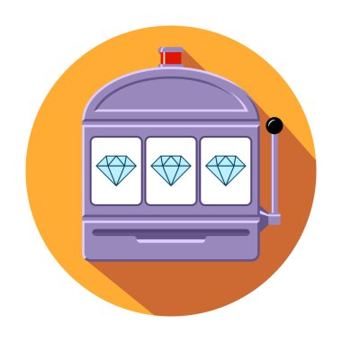 Elmas slot makinesidir simge vektör çizim