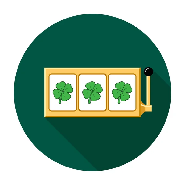 Four-leaf clover slot reels icon vector illustration — Stock Vector