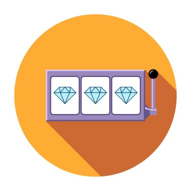 Elmas slot makaraları simge vektör çizim