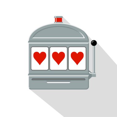 Kalp slot makinesidir simge vektör çizim