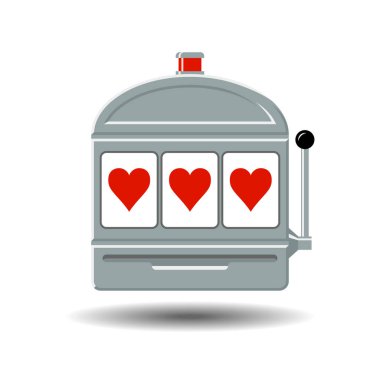 Kalp slot makinesidir simge vektör çizim