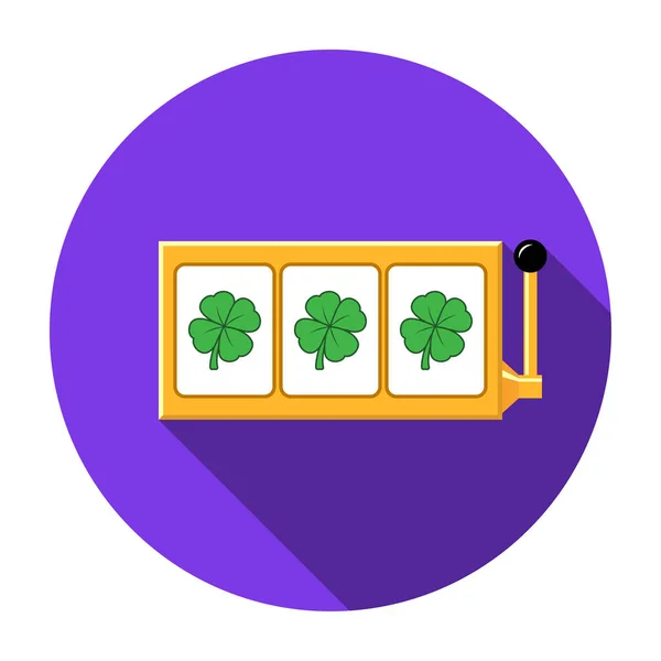 Four-leaf clover slot reels icon vector illustration — Stock Vector