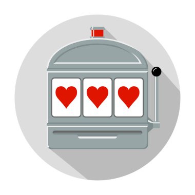 Kalp slot makinesidir simge vektör çizim