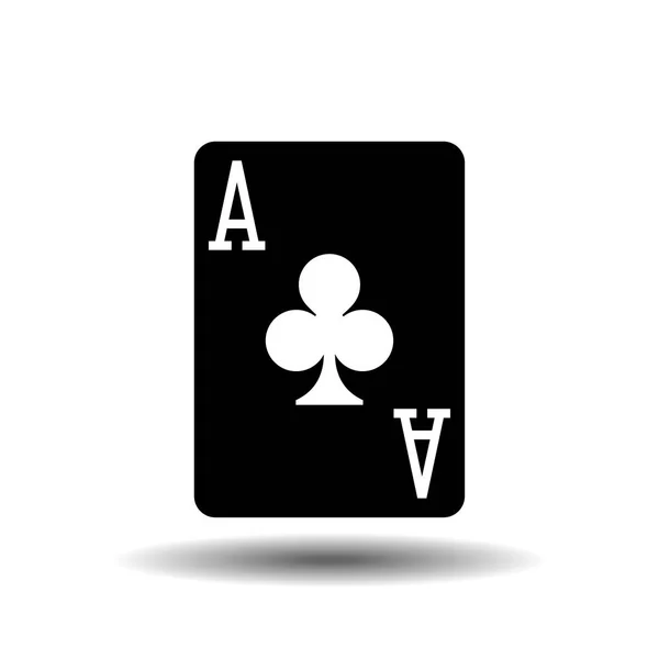 Ace of clubs ilustração vetorial — Vetor de Stock