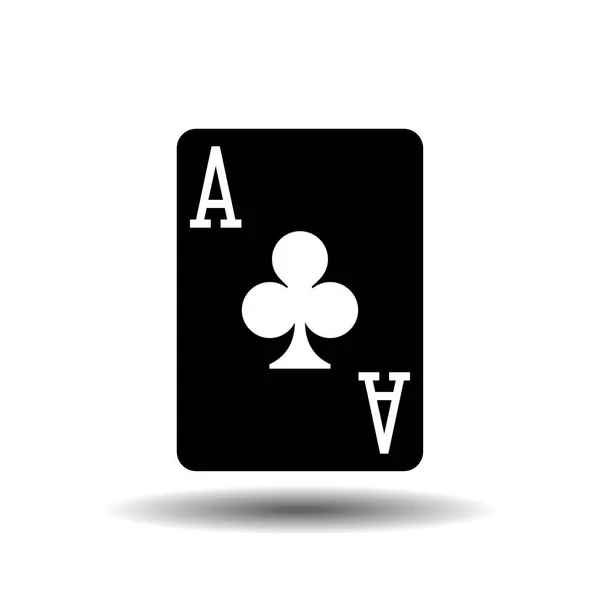 Ace of clubs ilustração vetorial —  Vetores de Stock