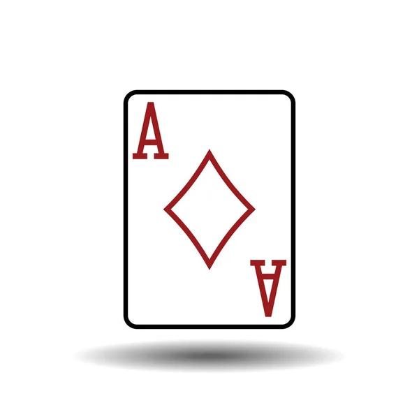 Ace of diamonds vector illustration — Stock Vector