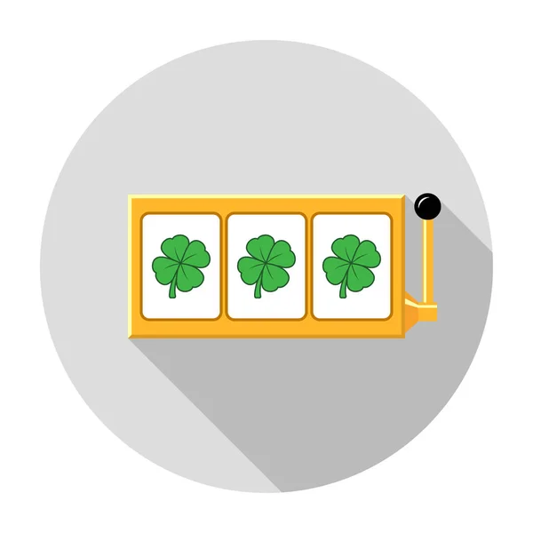 Four-leaf clover slot reels icon vector illustration — Stock Vector